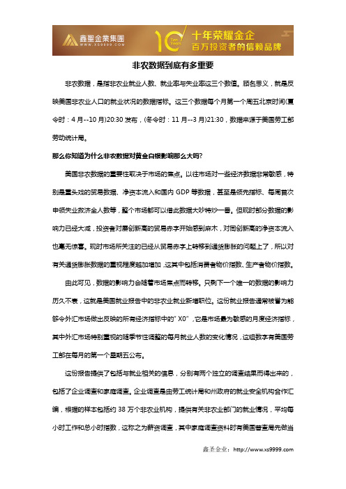 非农数据到底有多重要