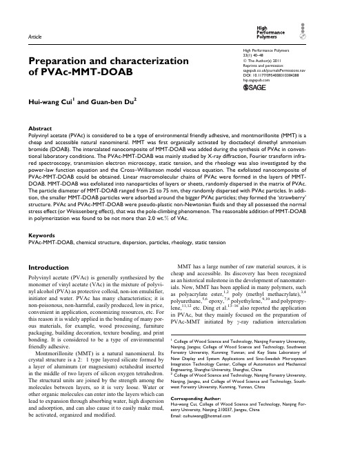 Preparation and Characterization of PVAc-MMT-DOAB