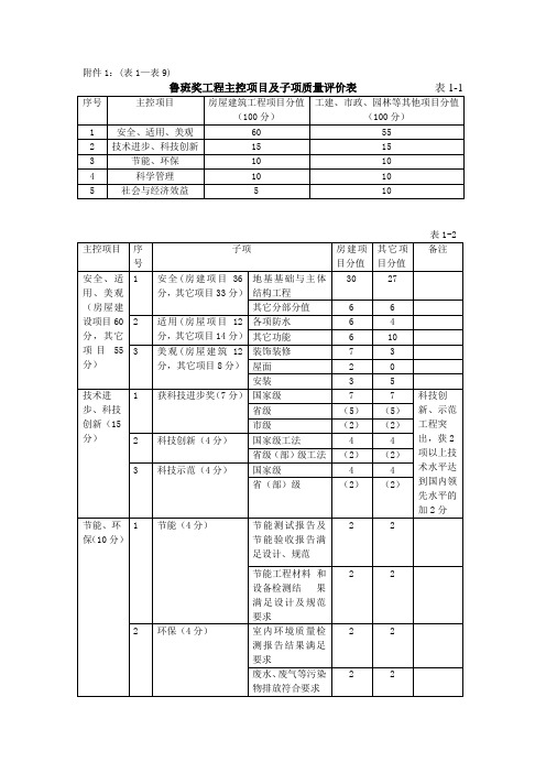 鲁班奖评选实施细则