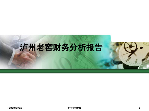 泸州老窖财务分析PPT