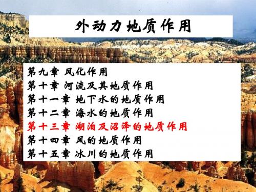 第十三章 湖泊及沼泽的地质作用