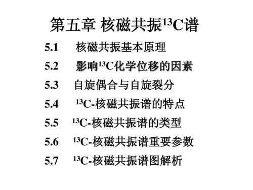 13C核磁共振-2011.5.10
