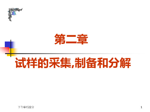 (工业分析课件)第二章试样的采集,制备和分解