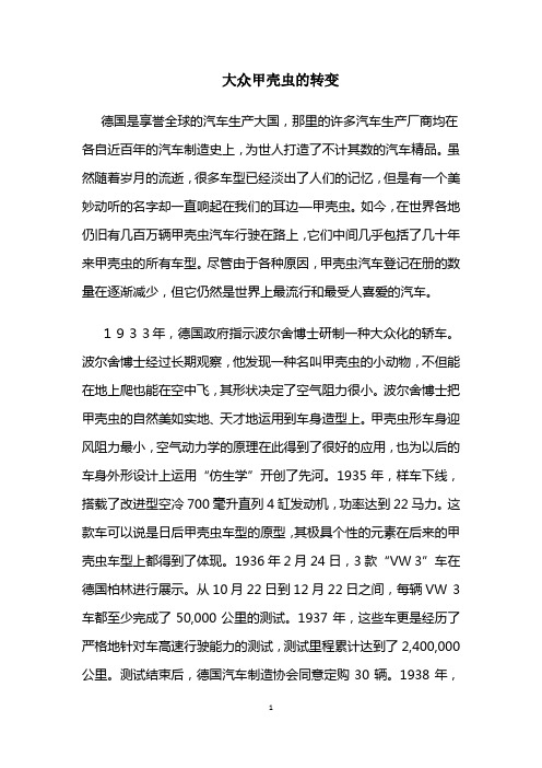 大众甲壳虫