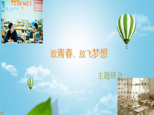 【精选课件】高一(31)班《致青春,放飞梦想》主题班会(23张PPT)