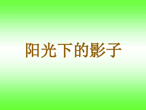 【教科版】教材《阳光下的影子》PPT-课件详解1