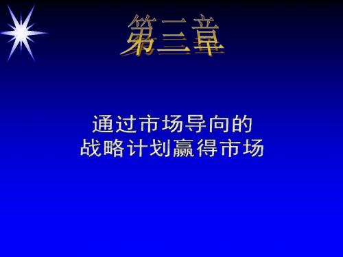 21世纪高级营销主管培训--第三章-通过市场导向的战略计划赢得市场(ppt 18)