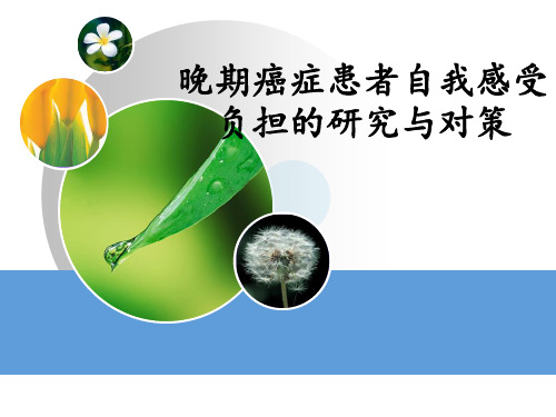 晚期癌症患者自我感受负担研究
