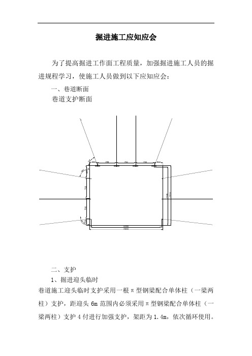 掘进工作面应知应会