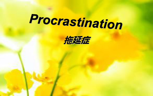 英文主题小演讲Presention拖延症