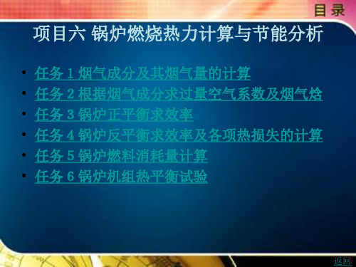 锅炉燃烧热力计算与节能分析