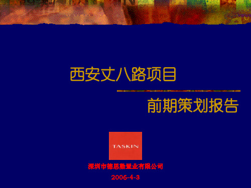 06年西安丈八路项目前期策划报告