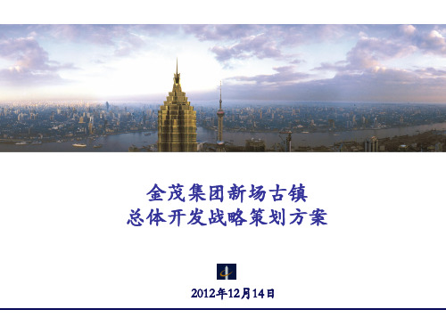金茂集团上海新场古镇总体开发战略策划方案