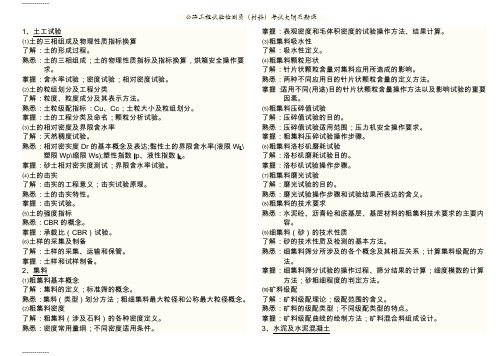 (整理)公路工程试验检测(材料)考试大纲及公路水运试验检测人员考试用书公路《材料》勘误