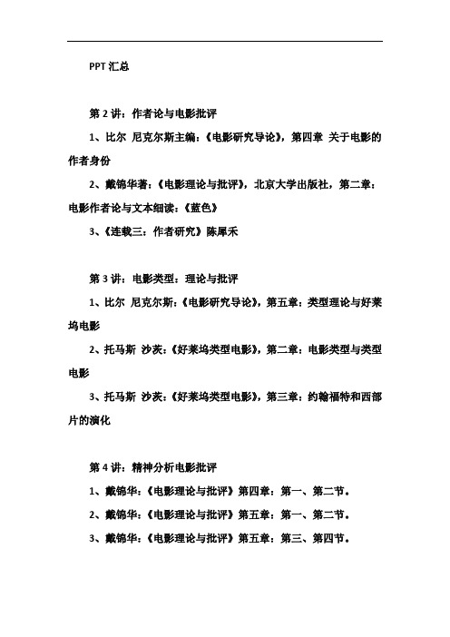影视批评ppt汇总