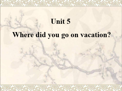 七年级英语上册 Unit 5 Where did you go on vacation？Section A Grammar Focus-3c精品课件 鲁教版五四制