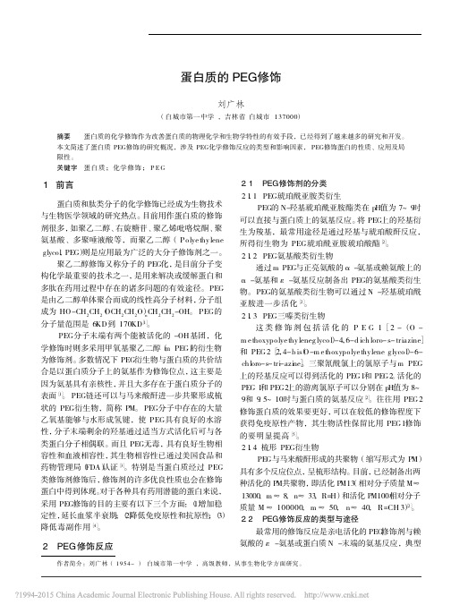 蛋白质的PEG修饰_刘广林