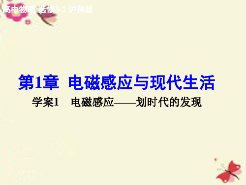 沪科版高中物理选修(3-2)第1章《电磁感应-划时代的发现》ppt课件