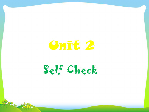202X人教版新目标九年级英语初三ppt课件Unit 2 Self-check