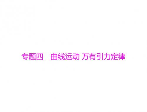 2020年高考物理一轮复习课件：专题四 第1讲 运动的合成与分解