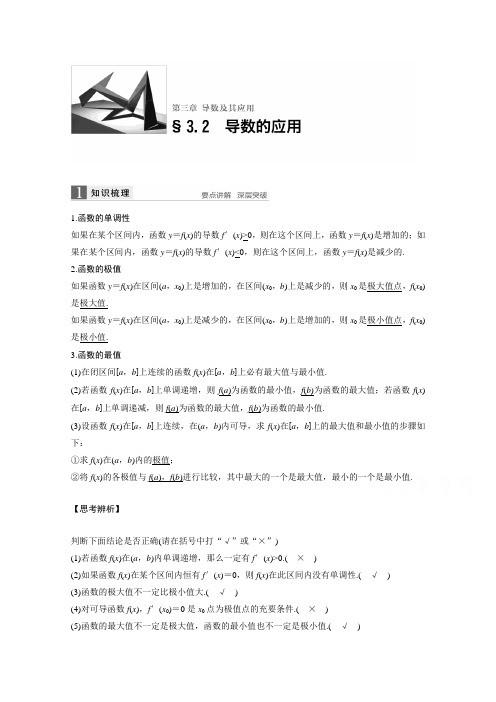 2017版高考数学北师大版(理)一轮复习第3章导数及其应用3.2课时1导数与函数的单调性文档