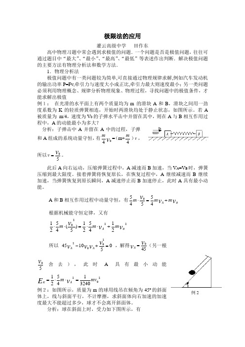 极限法的应用