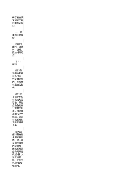 油墨知识