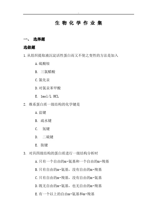 生化(药)选做题