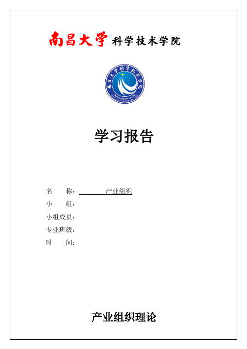 产业组织以中国汽车产业为例