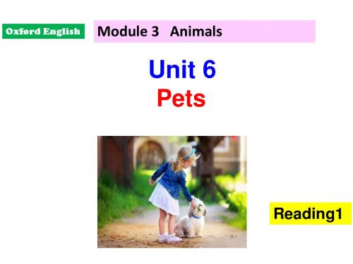牛津深圳版(广州沈阳通用)八年级英语下Module 3 Unit 6 pets ---reading 公开课教学课件共32张PPT