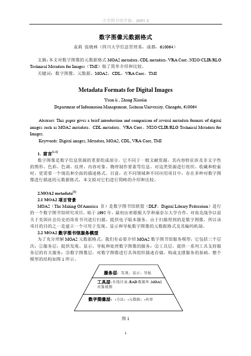 数字图像元数据格式