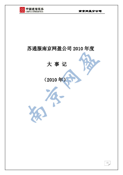 南京网盈2010大事记