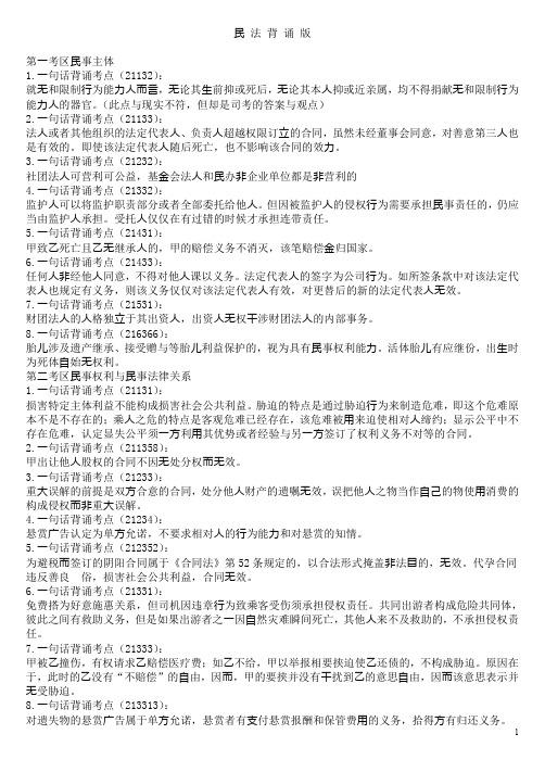 民法 背 诵 版