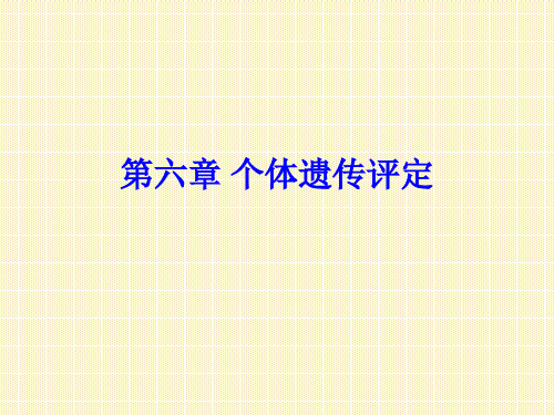 第六章个体遗传评定