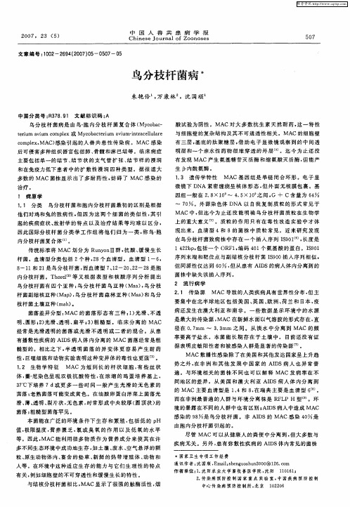 鸟分枝杆菌病