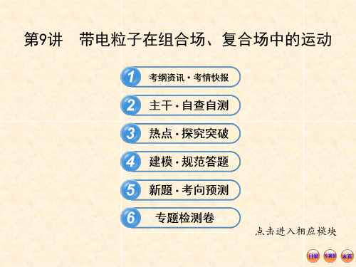 2013年物理高考热点预测复习课件：4.9带电粒子在组合场、复合场中的运动