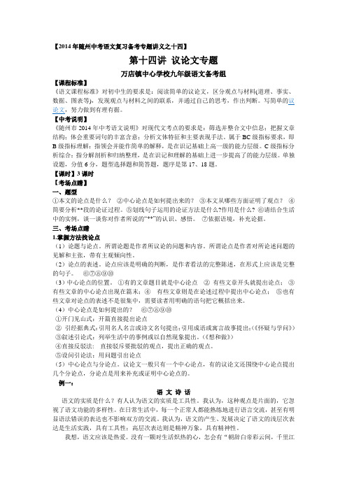 14 议论文专题