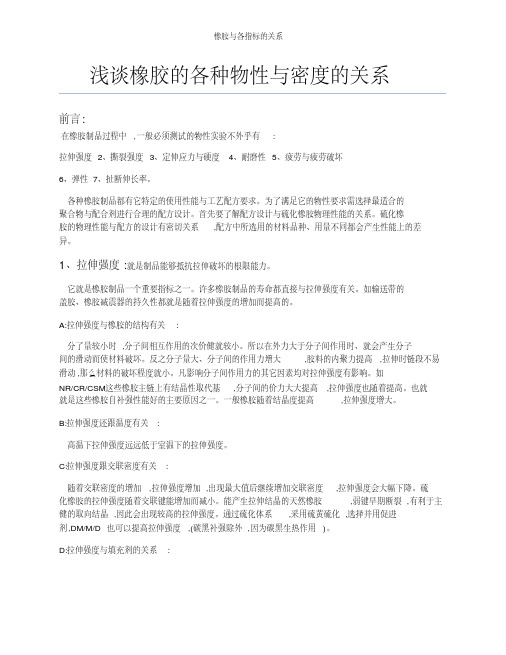 橡胶与各指标的关系