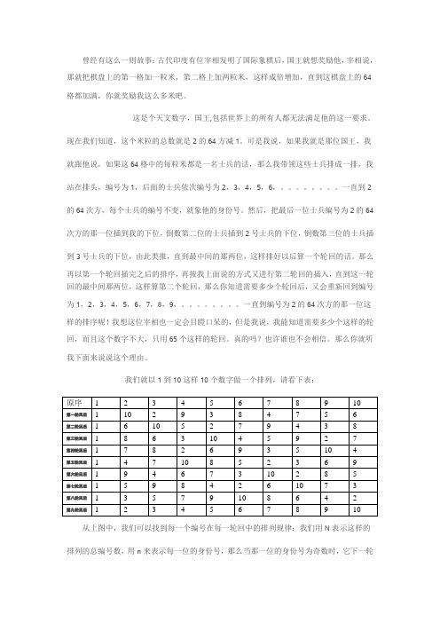 曾经有这么一则故事