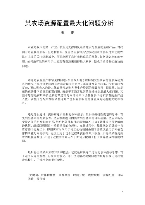 数学建模-农村规划g