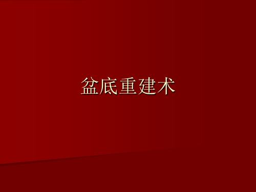 盆底重建术分析演示课件
