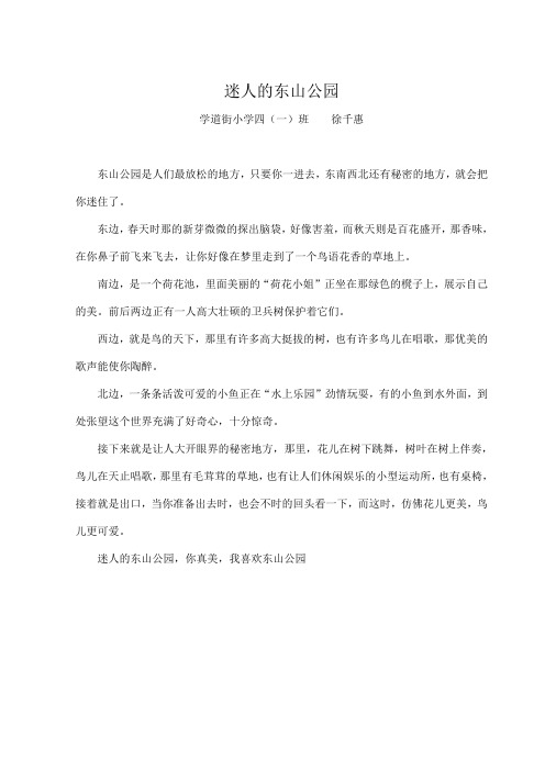 迷人的东山公园
