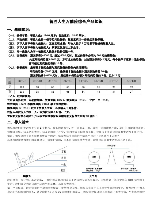 智胜人生万能险新人培训教案