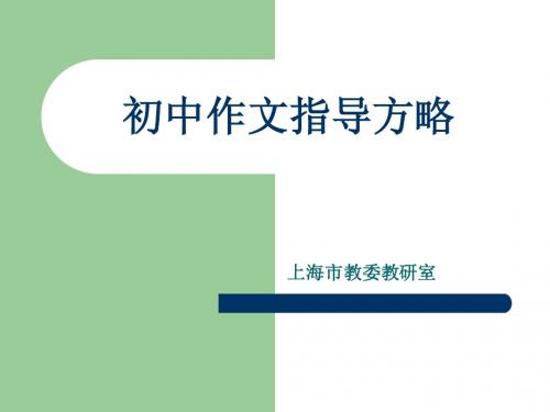 2013年中考语文总复习重点精品课件：作文技巧指导