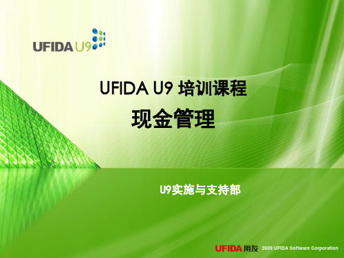 u9标准培训课件-财务-现金银行