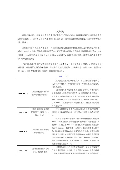 《保险机构投资者股票投资管理暂行办法》