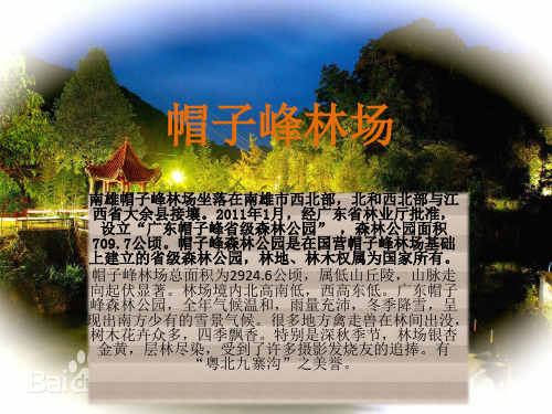 南雄市帽子峰林场景区-旅游攻略
