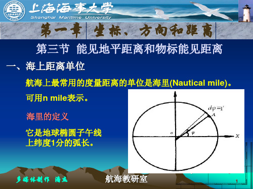 1.3 能见地平距离和物标能见距离