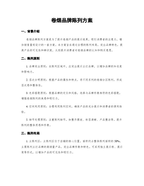 卷烟品牌陈列方案