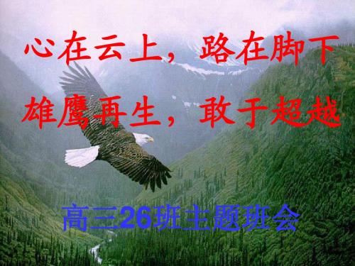 心在云上,路在脚下;雄鹰再生,敢于超越高三26班主题班会